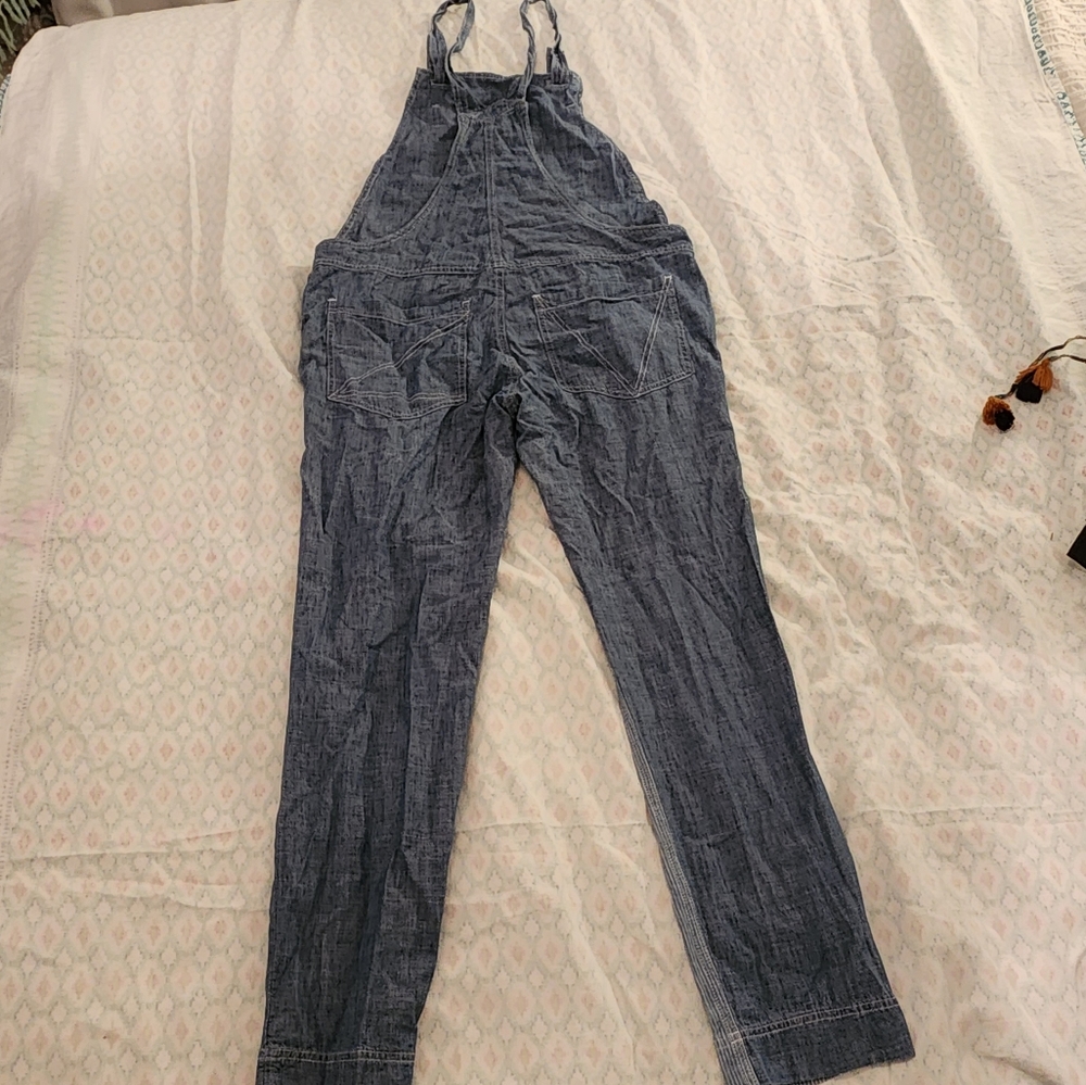 Zadig & Voltaire Striped Langer Soft Denim Overalls Size Small Blue - Picture 10 of 15